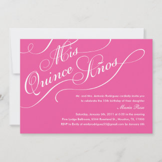 Invitaciones elegantes y calientes de Quinceanera