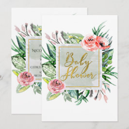 Invitaciones Elegantes y Modernas de Shower de Beb