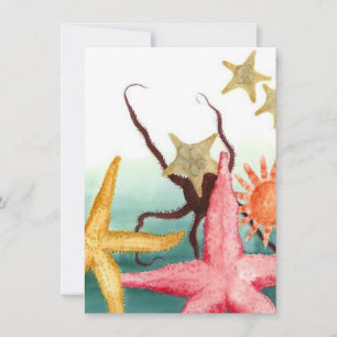 Invitaciones en blanco de rescate de Starfish invi