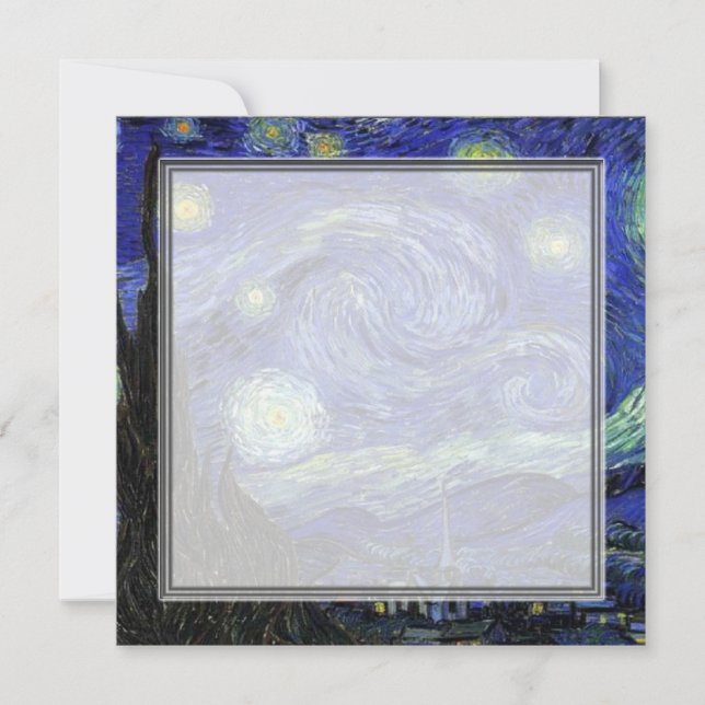 Invitaciones en blanco de Starry Night (Anverso)