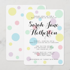 Invitaciones en colores pastel de Baby Shower de