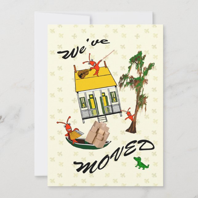 Invitaciones en movimiento de langosta de Cajún (Anverso)