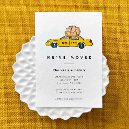 Invitaciones en movimiento de taxis amarillos de N