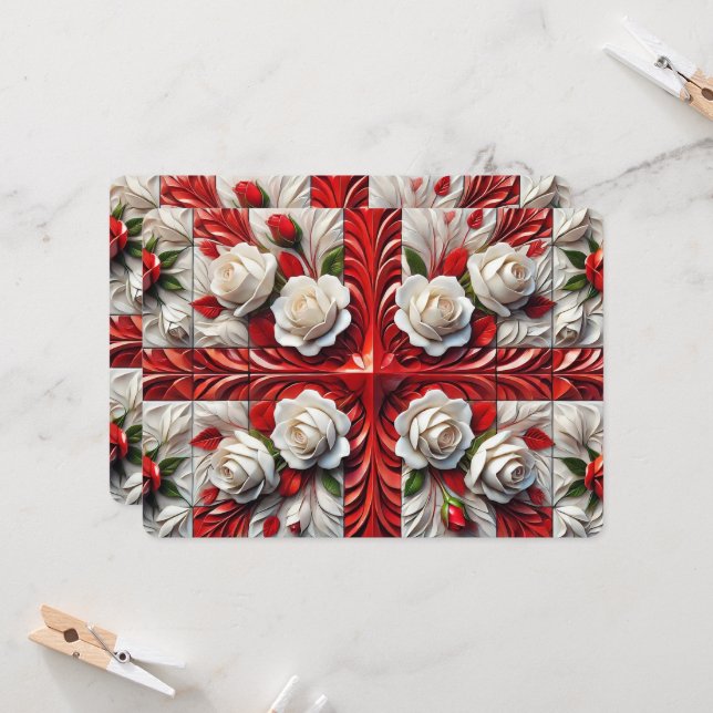 Invitaciones especiales a Rosas ingleses (Anverso/Reverso In Situ)