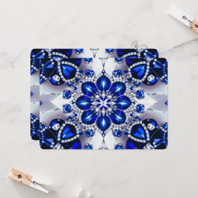 Invitaciones especiales con Blue White Design (Anverso/Reverso In Situ)