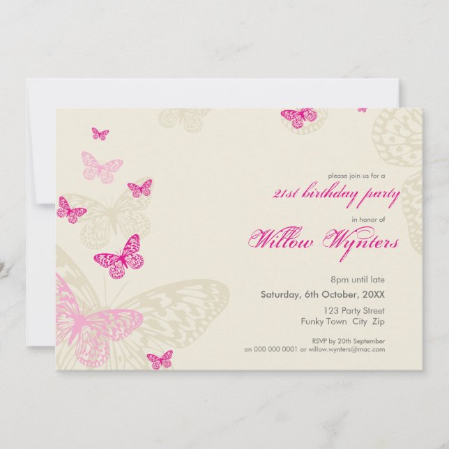 INVITACIONES ESPECIALES :: mariposas 4L (Anverso)