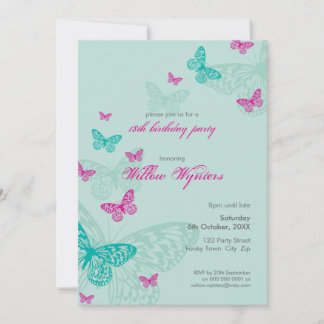INVITACIONES ESPECIALES :: mariposas 5P