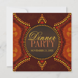 Invitaciones especiales para cena tribal orgánica