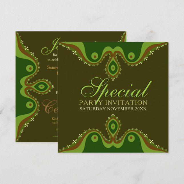 Invitaciones Especiales Tierra Goddesian (Anverso / Reverso)