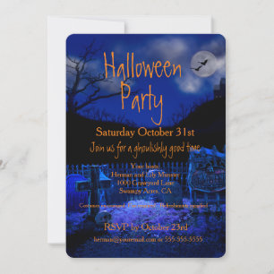 Invitaciones espeluznantes a la fiesta de hallowee