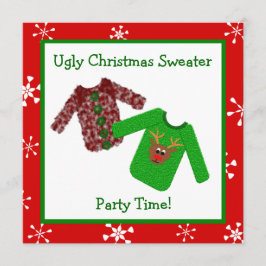 Invitaciones feas de la fiesta de Navidad del