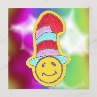 Invitaciones felices coloridas de la cara