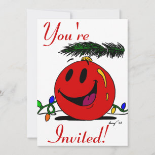 Invitaciones felices para fiestas navideñas