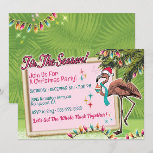 Invitaciones festivas a fiestas de Navidades de fl
