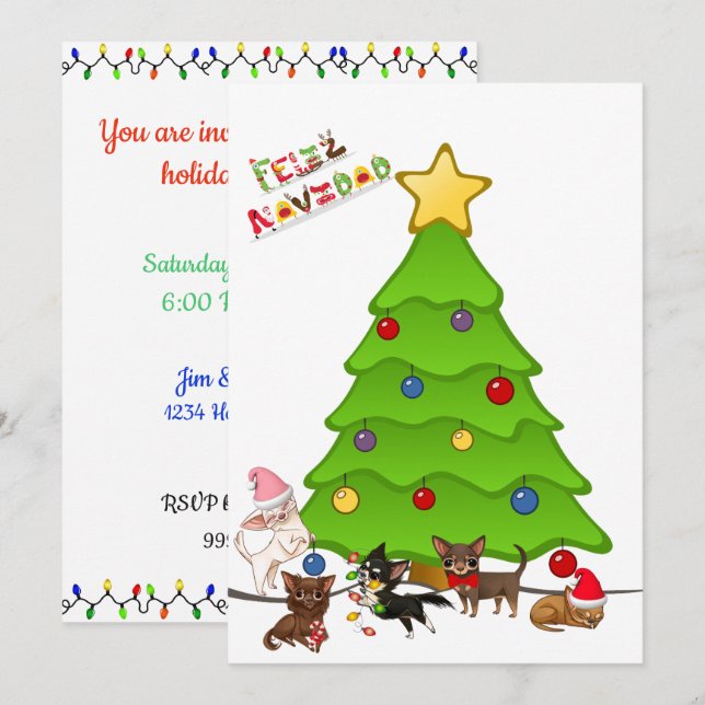 Invitaciones festivas al partido de los Navidades  (Anverso / Reverso)