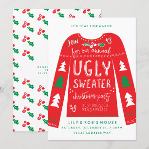 Invitaciones festivas para fiestas de Navidades su