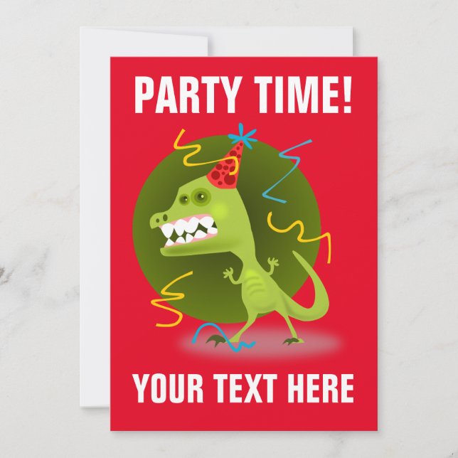 INVITACIONES FIESTA DE DINOSAURIOS PARA NIÑOS (Anverso)