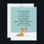 Invitaciones Fiestas de Winter Holiday Corgi<br><div class="desc"></div>