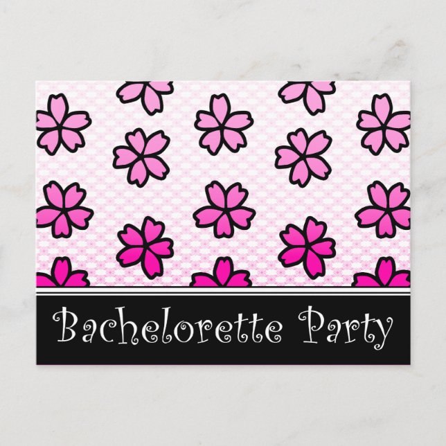 invitaciones florales a una fiesta de soltería (Anverso)