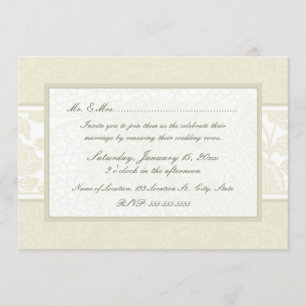 Invitaciones florales beige de la renovación del