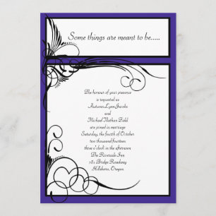 Invitaciones florales de la boda de la regencia