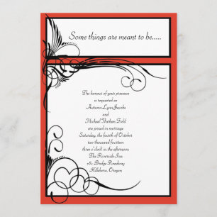 Invitaciones florales de la boda del caqui