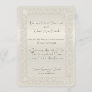 Invitaciones florales de la boda del cordón de