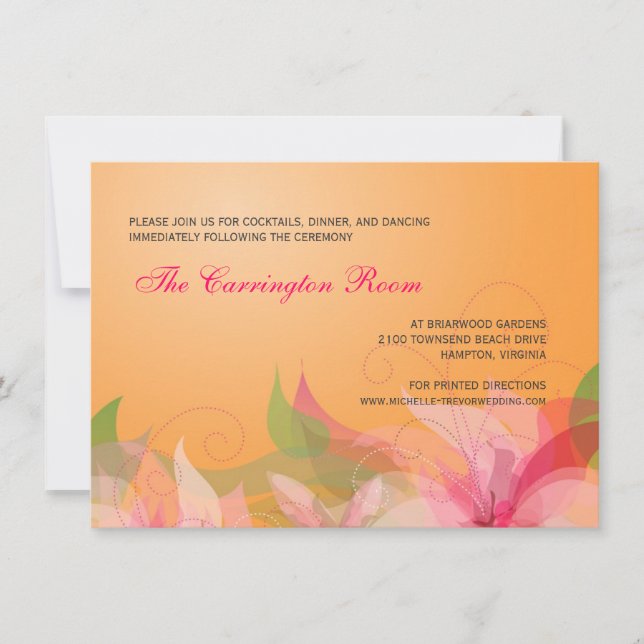 Invitaciones florales de la boda del extracto de (Anverso)