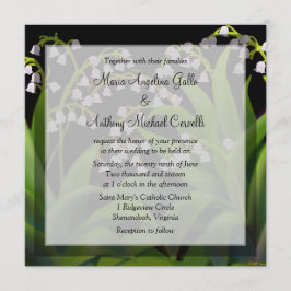 Invitaciones florales de la boda del lirio de los