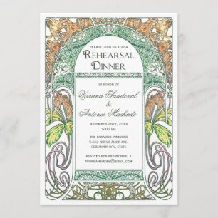 Invitaciones florales de la cena del ensayo del