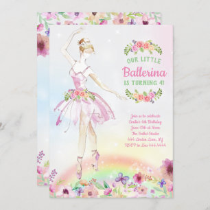 Invitaciones florales de la fiesta de cumpleaños