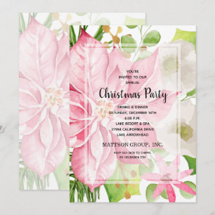 Invitaciones florales de la floral de la posinsett