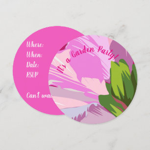 Invitaciones florales de la ronda del personalizab