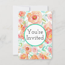 Invitaciones Florales de Peonía