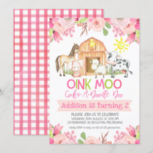 Invitaciones florales del cumpleaños de los