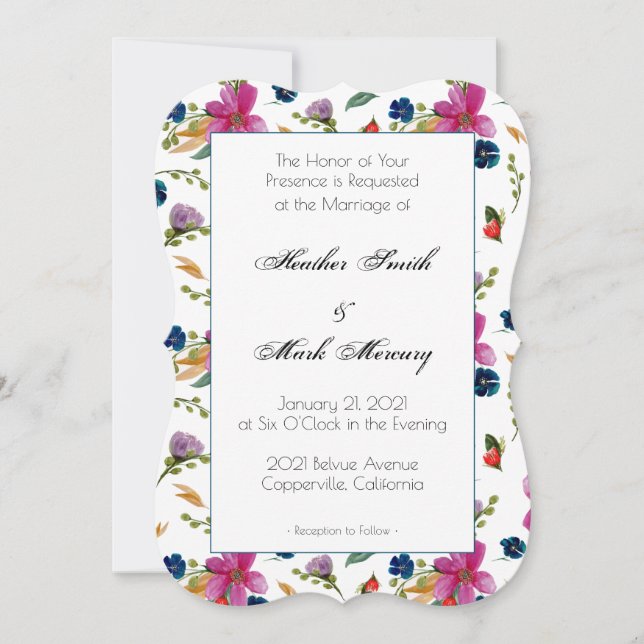 Invitaciones Florales Joyeaux Signature (Anverso)