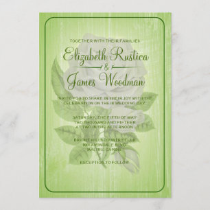 Invitaciones florales rústicas de la boda de la