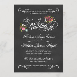 Invitaciones florales rústicas de la boda de la