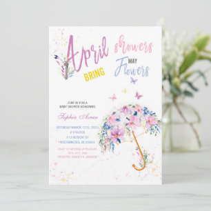 Invitaciones Flores Lluvias De Abril Mayo