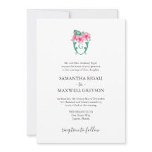 Invitaciones formales a bodas botánicas tropicales