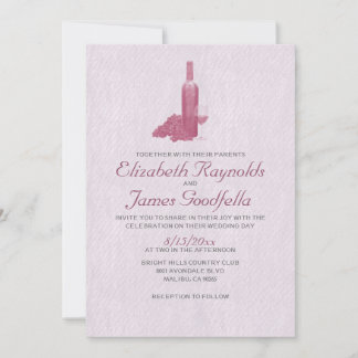 Invitaciones formales a bodas de botellas de vino