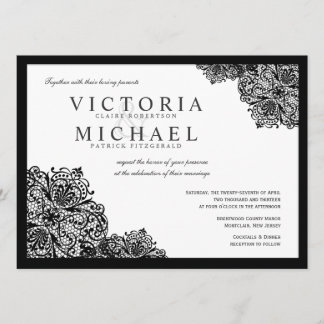 Invitaciones formales a la boda en cuadrado de enc