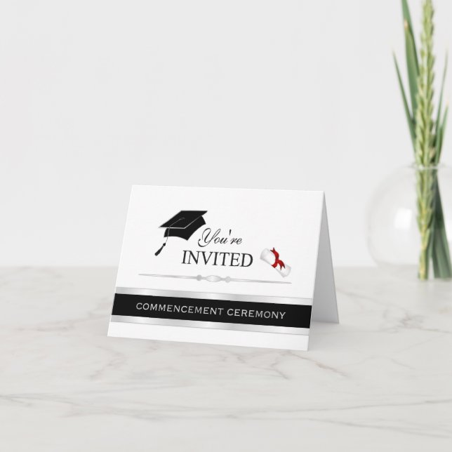 Invitaciones formales de inicio a la graduación (Anverso)