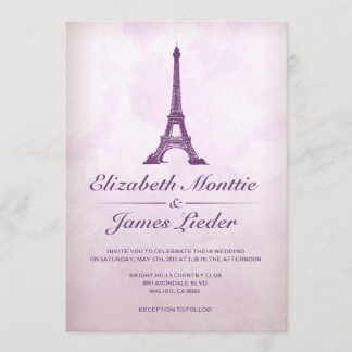 Invitaciones formales de la boda de la torre