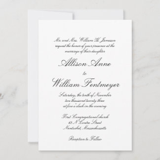 Invitaciones formales de matrimonio