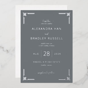 Invitaciones Formales Elegantes Grises