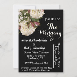 Invitaciones formales en blanco y negro