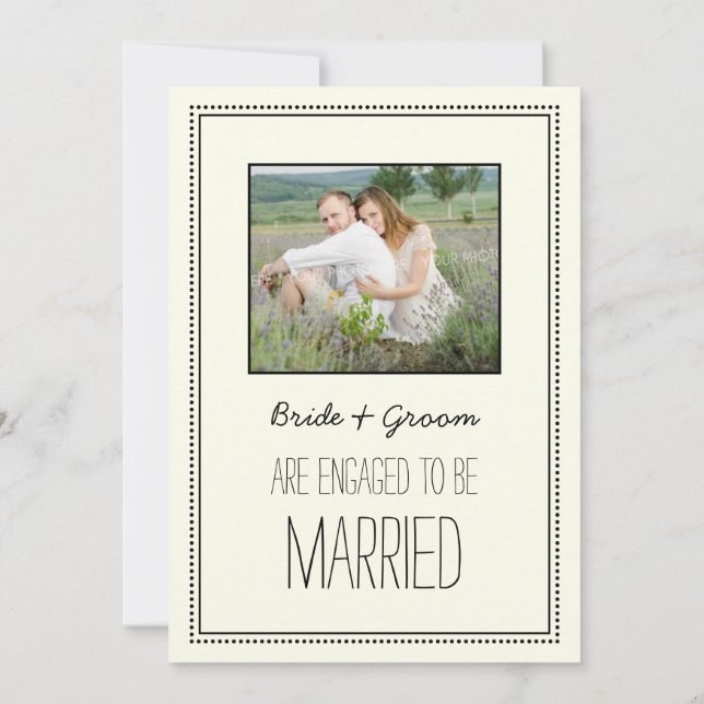 Invitaciones fotográficas de Vintage Engagement Pa (Reverso)
