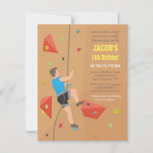 Invitaciones frescas de la fiesta de cumpleaños de (Anverso)