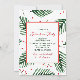 Invitaciones Friendsmas Elegante Navidad Siembreve